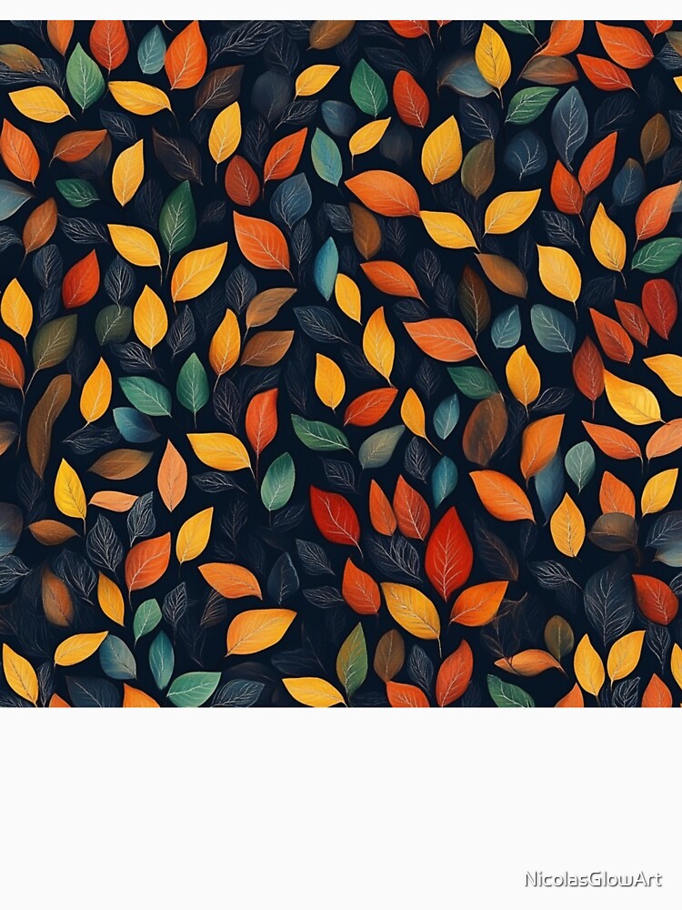 Colorful Leaves Pattern by NicolasGlowArt
