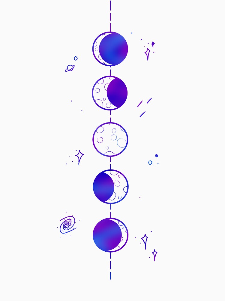 Colorful Vertical Moon Phases by SosaPaintings