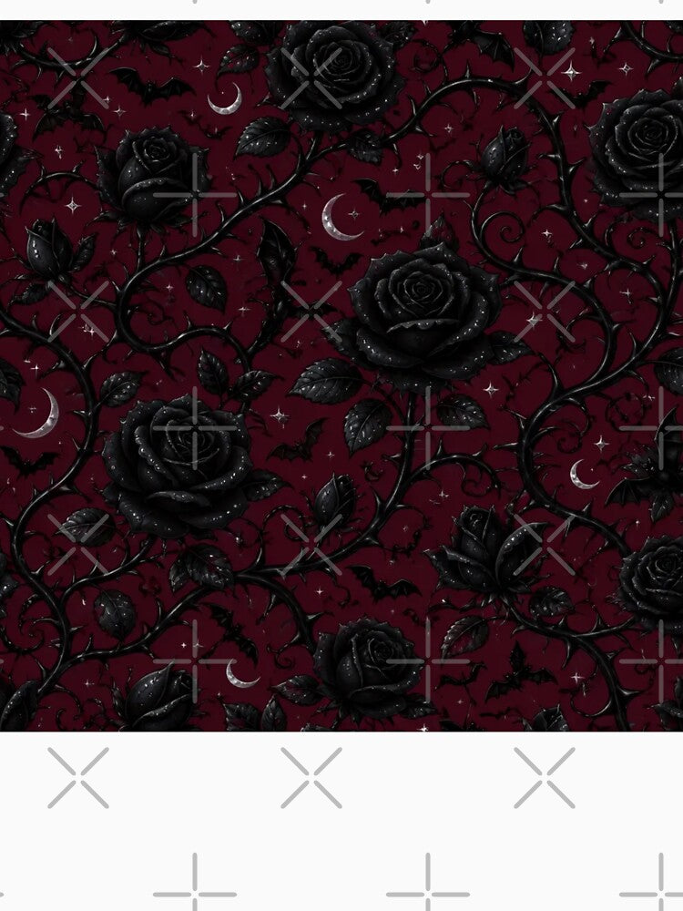 Vampiric Black Rose Vine Gothic Halloween by StickyGuys