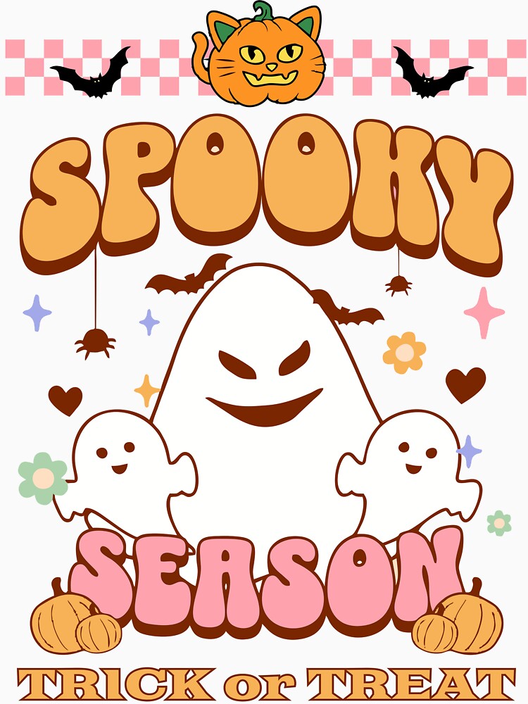 Copy of Spooky Season Cute Ghosts Trick or Treat Halloween T-Shirt by NoGoodDeeds