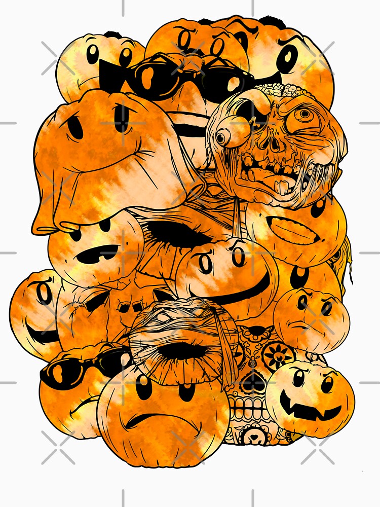 Tie Dye Halloween pumpkin party (orange) by Martzart