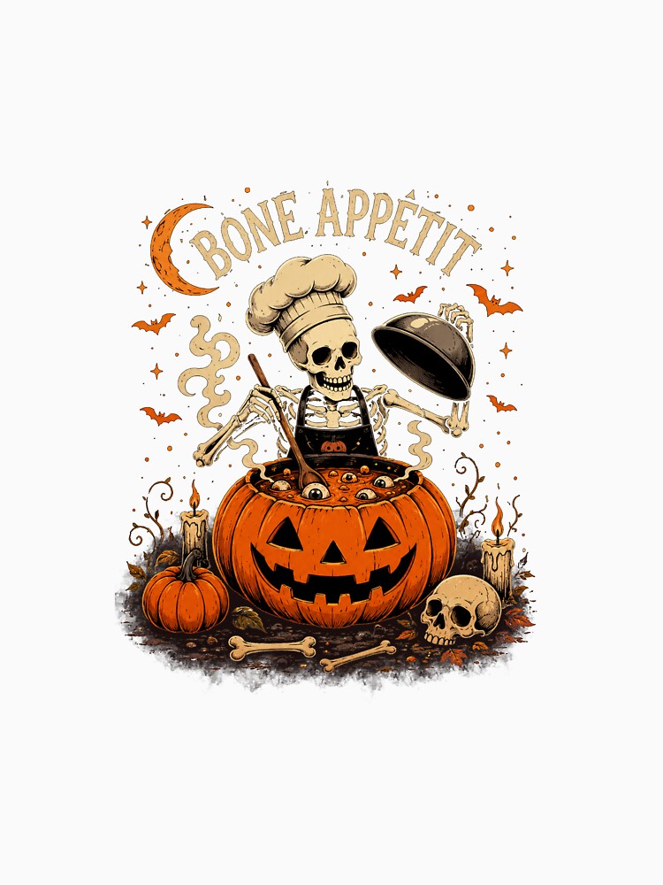 Bone Appetit Halloween Skeleton Chef by Mix Mood