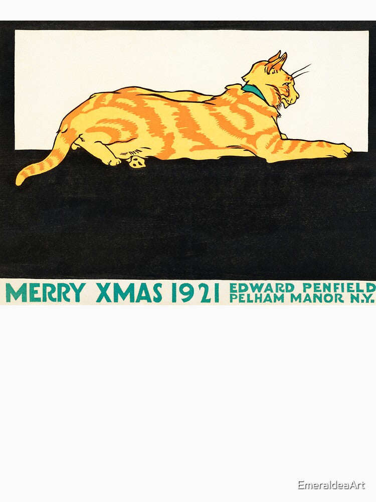 Merry Xmas 1921 by Edward Penfield – Vintage Christmas Poster by EmeraldeaArt