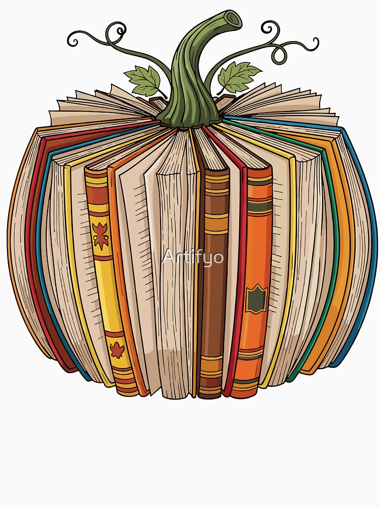 Fall Book Pumpkin Halloween Teacher by Artifyo