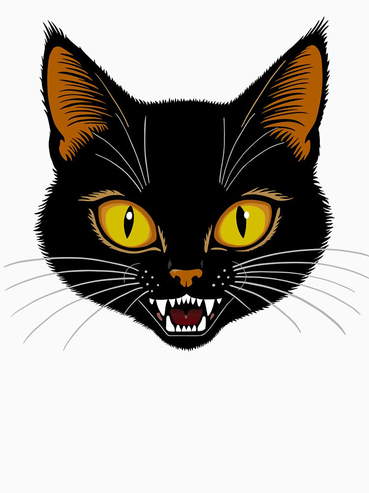 Scary Halloween Cat - Black Cat by Really Bad Art