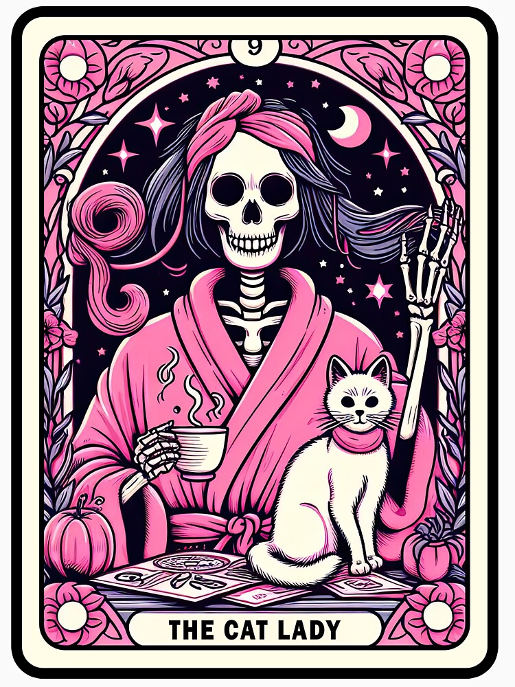 The Cat Lady Tarot Card T-shirt by DumbdogApparel