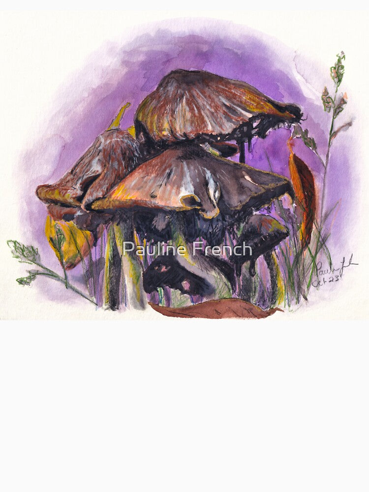 Inky Cap Mushrooms by Pauline French