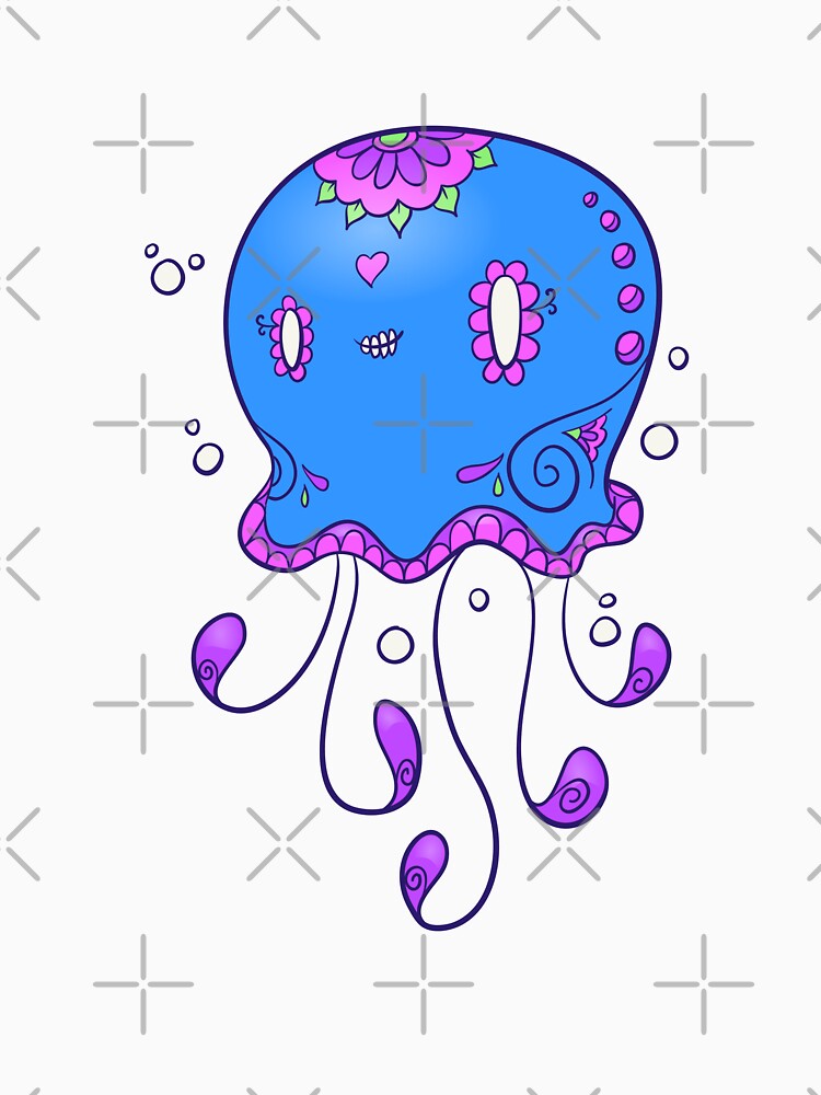 Cute Sugar Skull Animal Day of the Dead jellyfish by abowersock