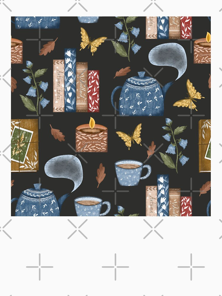 Book hygge seamless pattern by pinkyfish1010