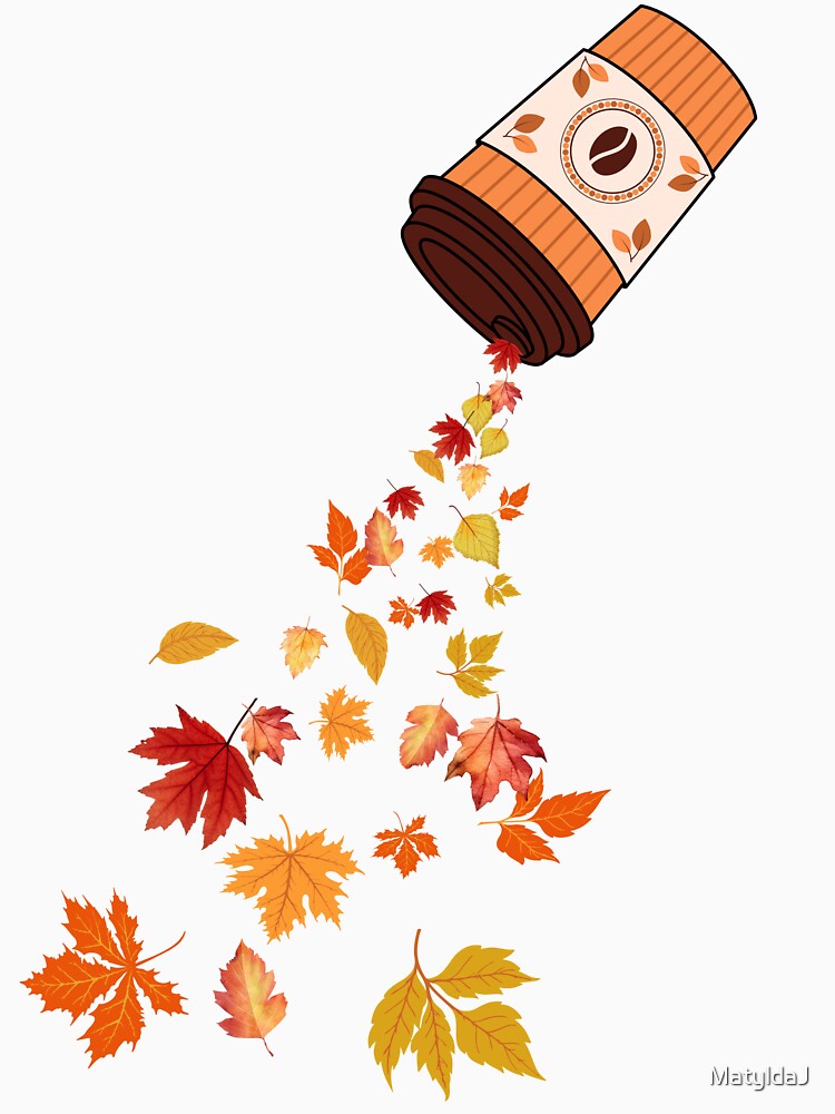 Leaves falling out of coffee mug by MatyldaJ