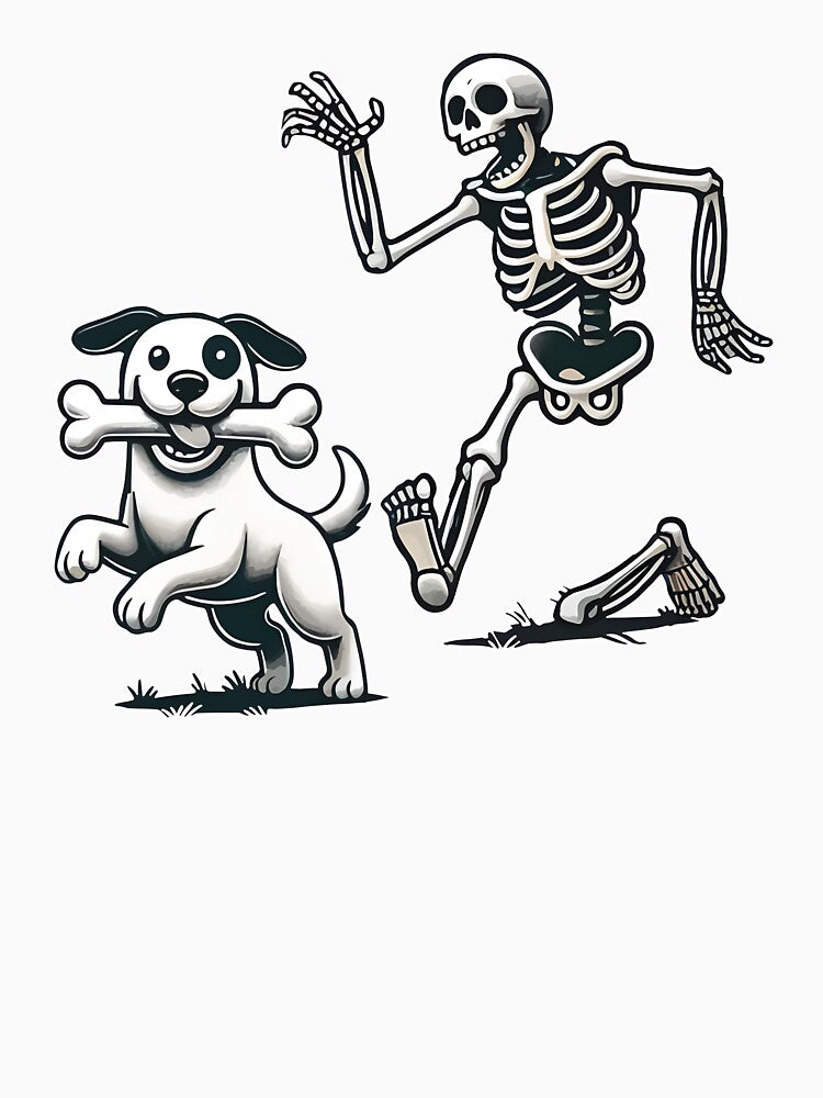 Skeleton Chasing Dog by Zacharieello