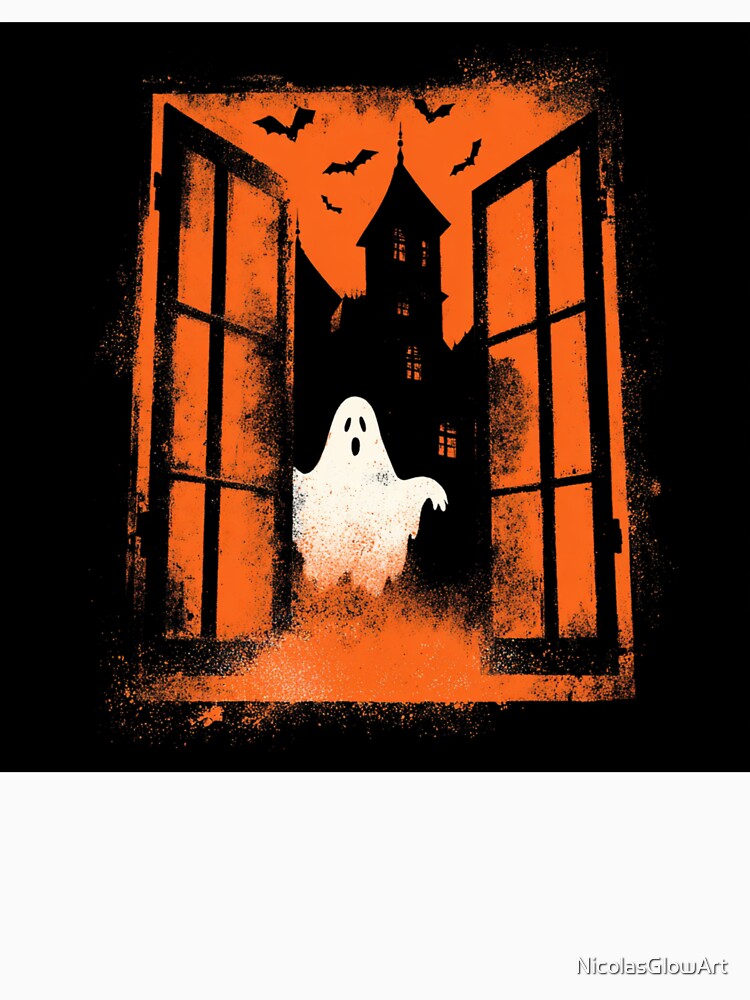 Ghost in Window | T-Shirt by NicolasGlowArt