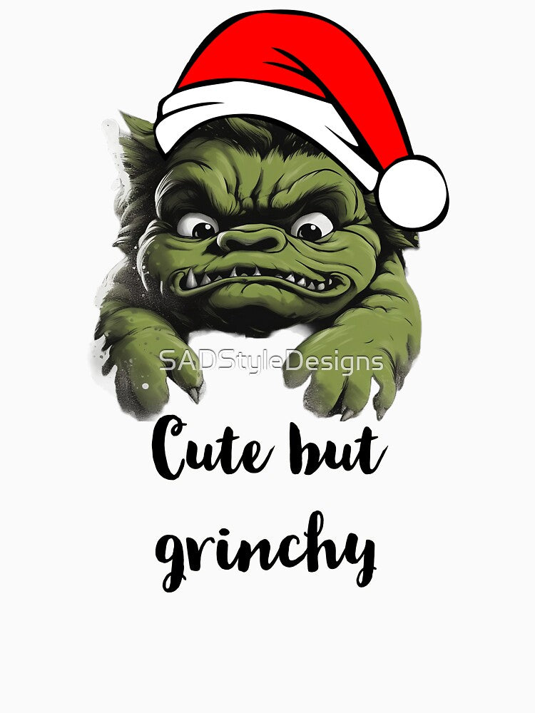Cute Green Troll Christmas Xmas 'Cute but Grinchy' by SADStyleDesigns