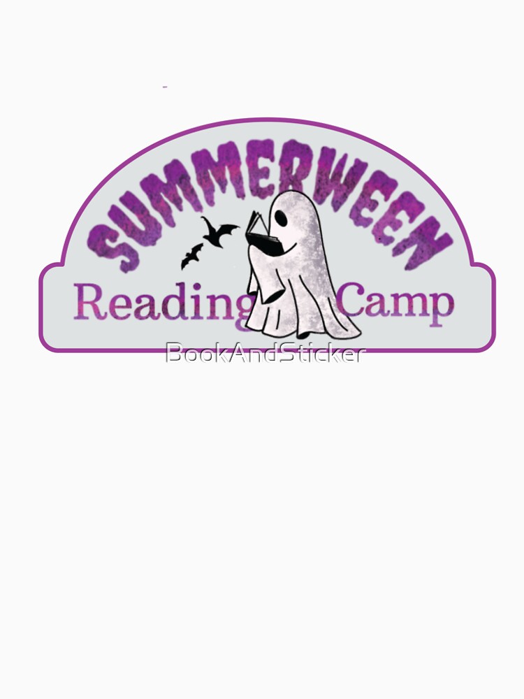 Summerween Reading Camp – Purple font, little Ghost and Bats by BookAndSticker