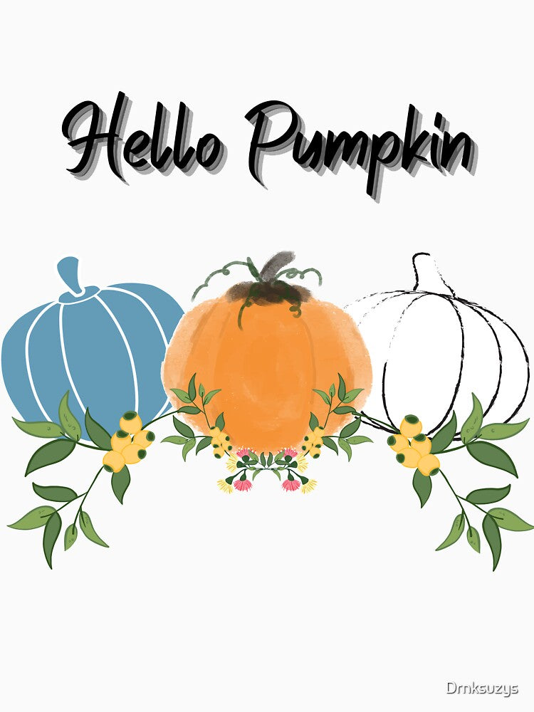 Hello Pumpkin Fall Farmhouse Rustic Boho by Drnksuzys