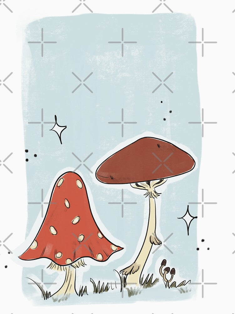 Mushroom Friends by CurlyTopsArts