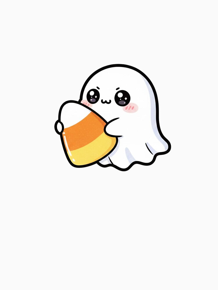 Cute Halloween Ghost With Candy Corn by notxeri