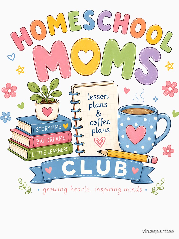 Home School Moms Club, Mom Lover, Mother's Day by vintagearttee