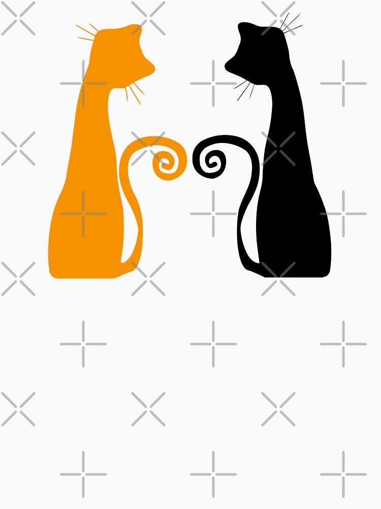 Black and Orange Halloween Cats by Orchyd