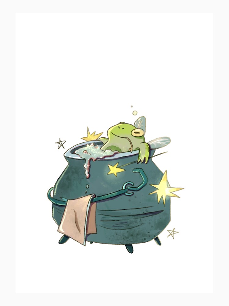 Little frog take a potion bath by Looma-Creations