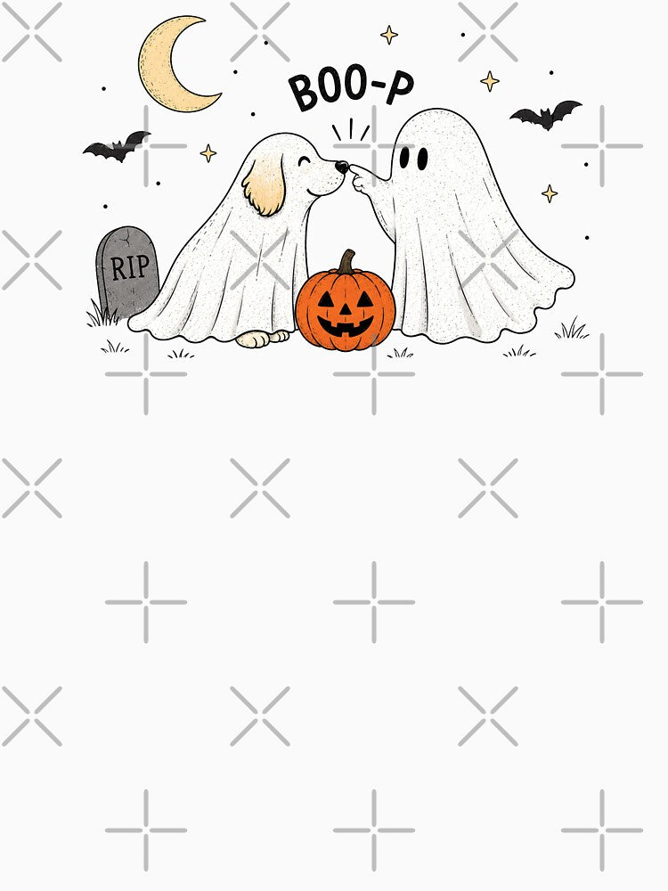 Retro Boo Boo-p Dog Ghost Funny Halloween Dog Lovers Dog by KodiakMillyy