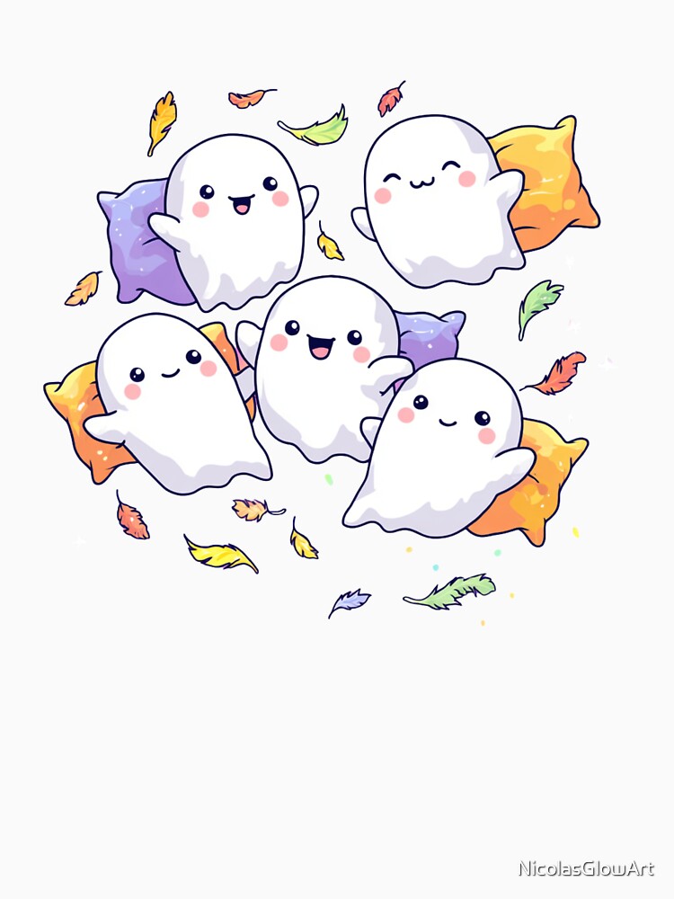 Ghosts with Pillows | T-Shirt by NicolasGlowArt