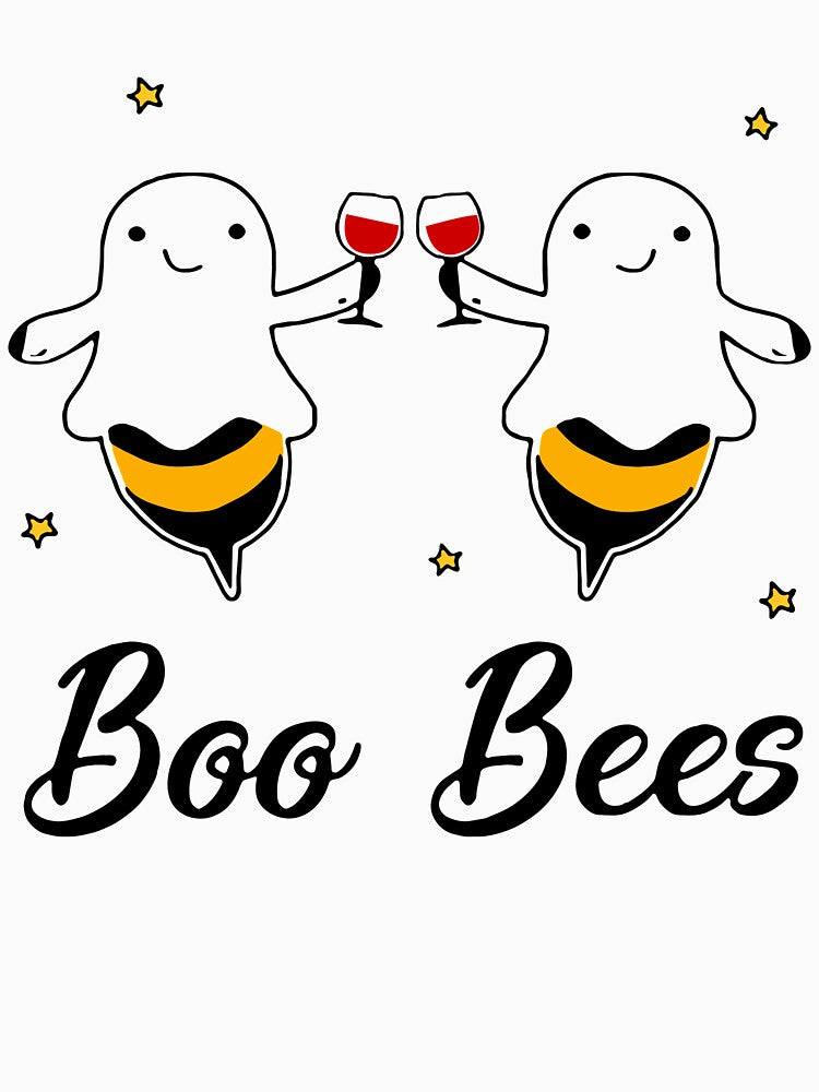 Boo Bees Drinking Wine Boo Crew Ghost Halloween by Jasonstoreasd