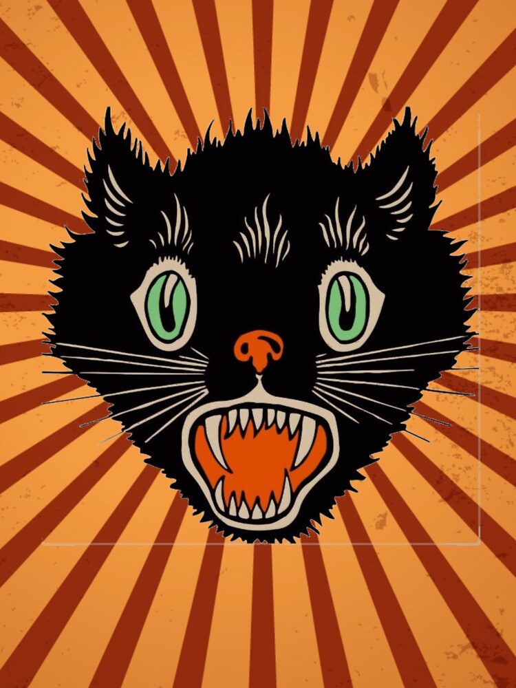 Black Cat Vintage Retro Halloween by gillys