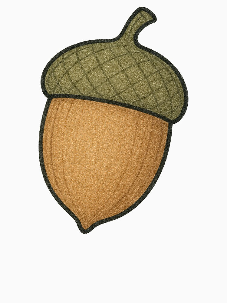Acorn Illustration – Cute Oak Nut Autumn Nature Art by Vendeloc