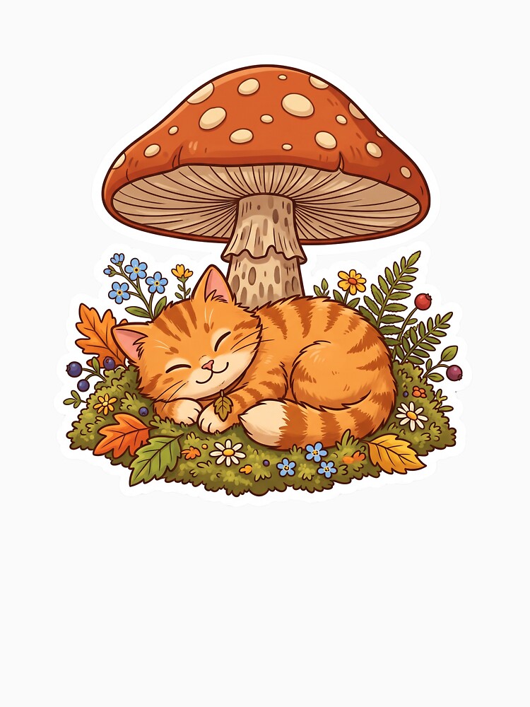 Autumn Mushroom and Pumpkin Forest by Biwbiwty