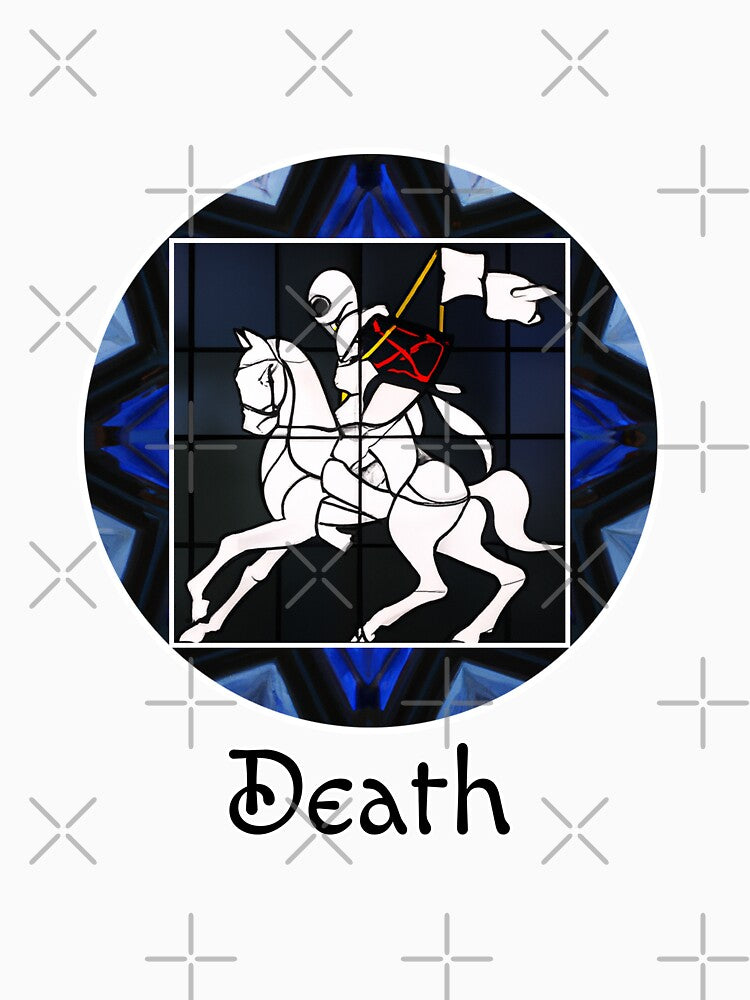 Major Arcana Death - Stained Glass Design for T-shirt, stickers and other accessories by Pixel Waite