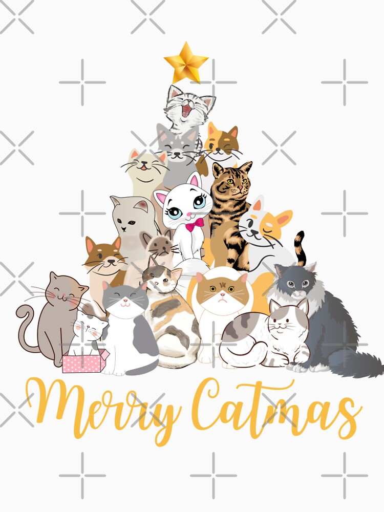 Meowy Christmas Cute Cat Christmas Tree Meowy Catmas Christmas by The Glasses Girl
