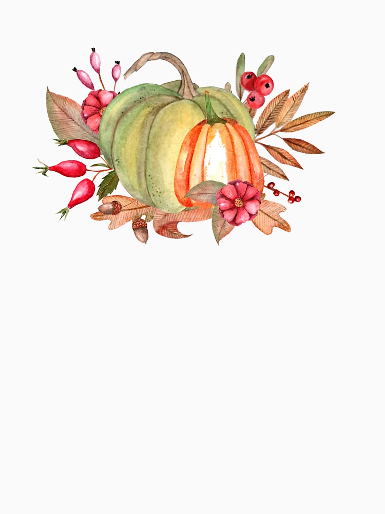 Watercolor beautiful autumn pattern by Natallia Leanovich