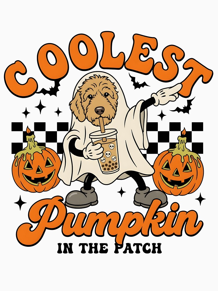 Coolest Pumpkin Dog Ghost Halloween Boba by KroghDs