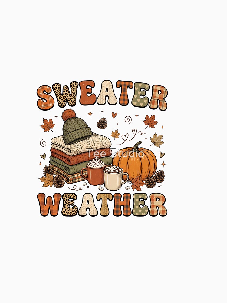 Cozy Knits Pumpkin and Cocoa by Tee Studio
