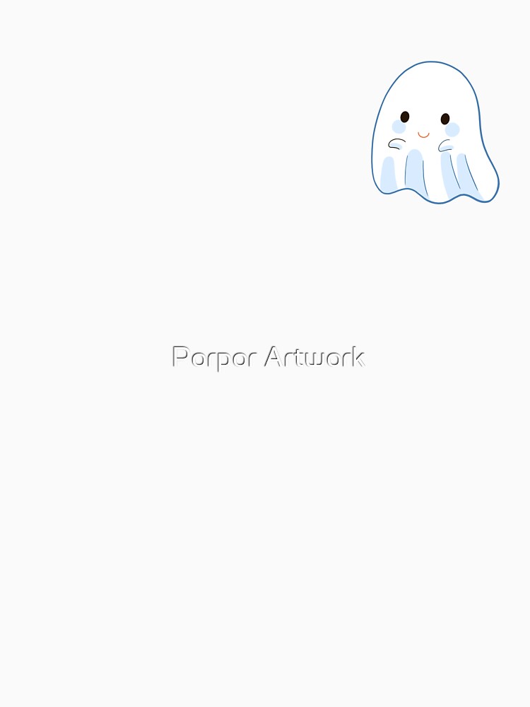 Cute Hand Drawn Ghost Kawaii Kids by Porpor Artwork
