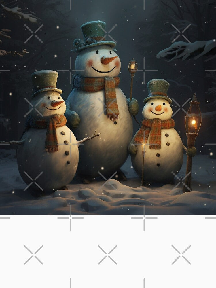 Christmas snowman holiday print by dcrc