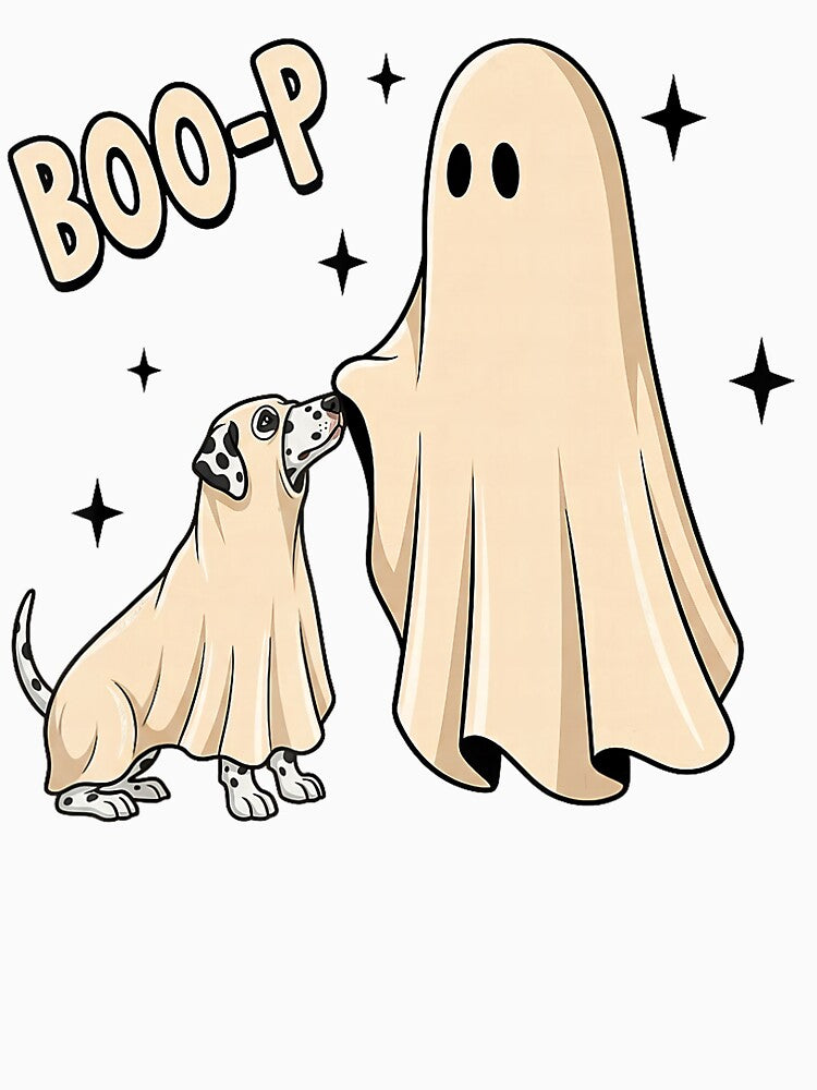 Boo-P Cute Dalmatian Ghost Halloween Dog Boop Meme by VioletNance
