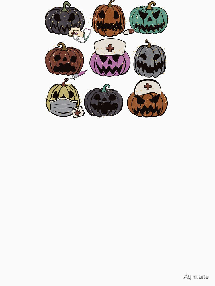 halloween nurse nursing cute health worker halloween pattern by Ay-mane
