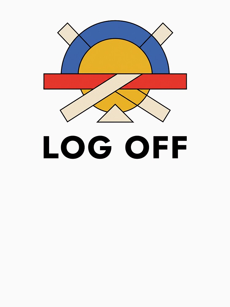 Log Off Bauhaus Mental Health Burnout Art by Ninjacatoff