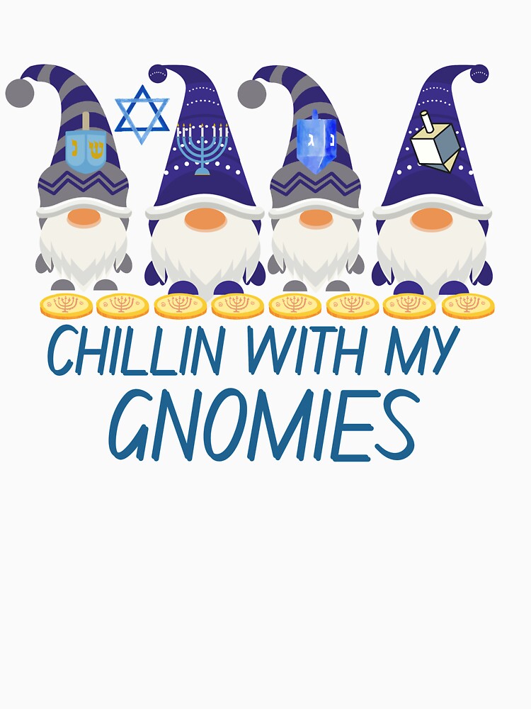 Chillin with my gnomies, Happy Hanukkah Face Mask, Happy Hanukkah Menorah, Jewish Gift, Happy Hanukkah Gift, by prteacool