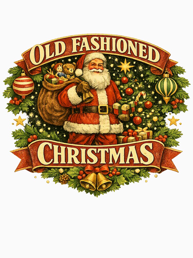 Vintage Old Fashioned Christmas Classic Holiday Design by LiviuGligoros