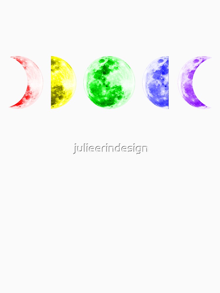 Rainbow Moon Phases by Julie Erin Designs