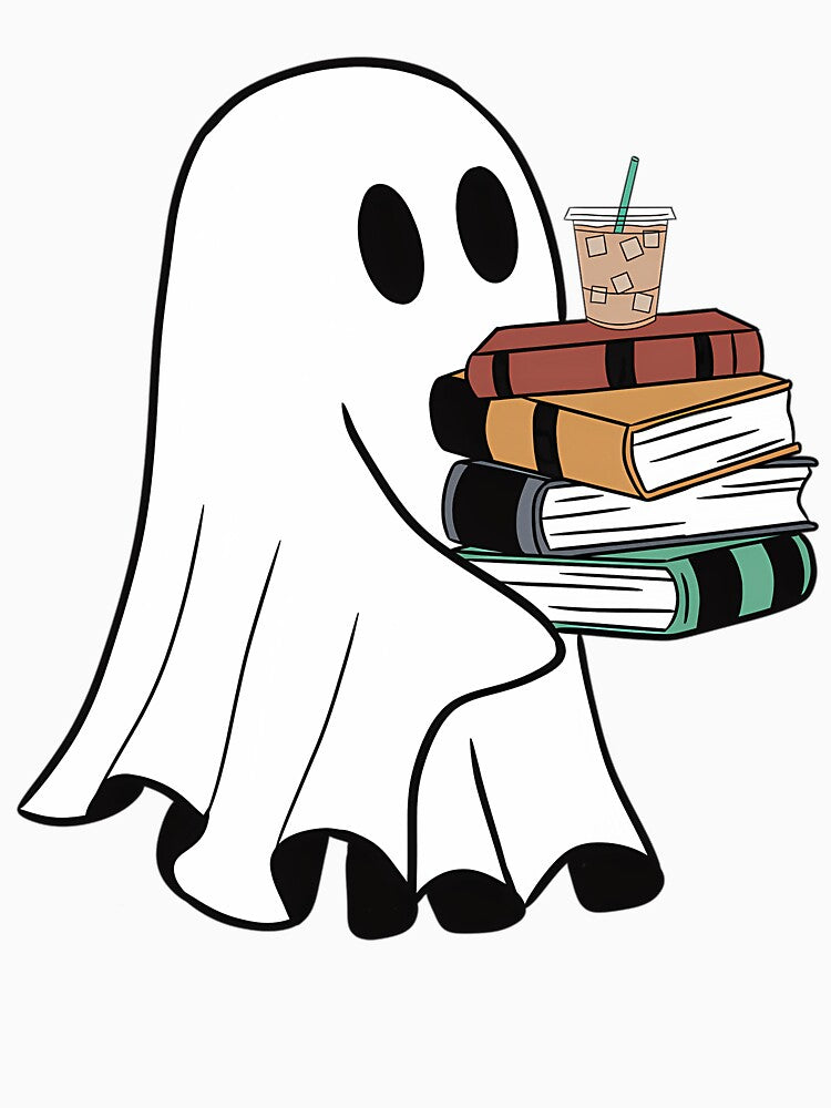 Ghost With Books  Iced Coffee by sydne-ywong