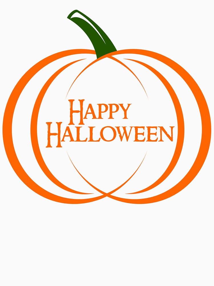 Happy Halloween Pumpkin with Centered Text by Risa-C