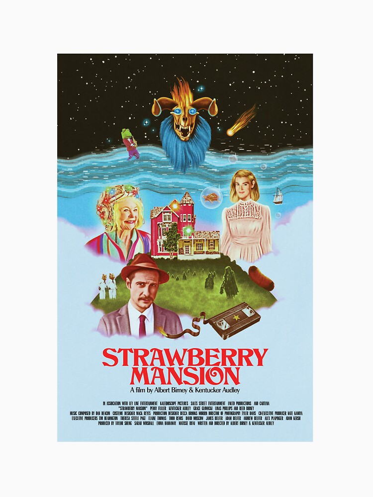 strawberry mansion release poster by pinkmansion