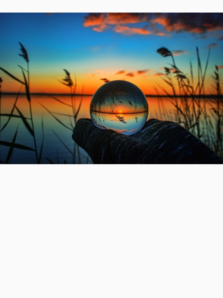 Crystal Ball Sunset Reflection Landscape by ARTWORKPIXELS