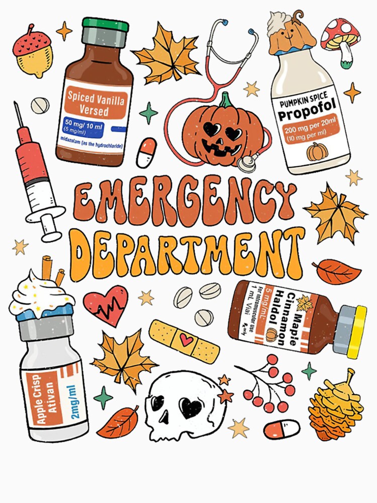 Emergency Department Funny ER Nurse Halloween Pumpkin Season by BASKF
