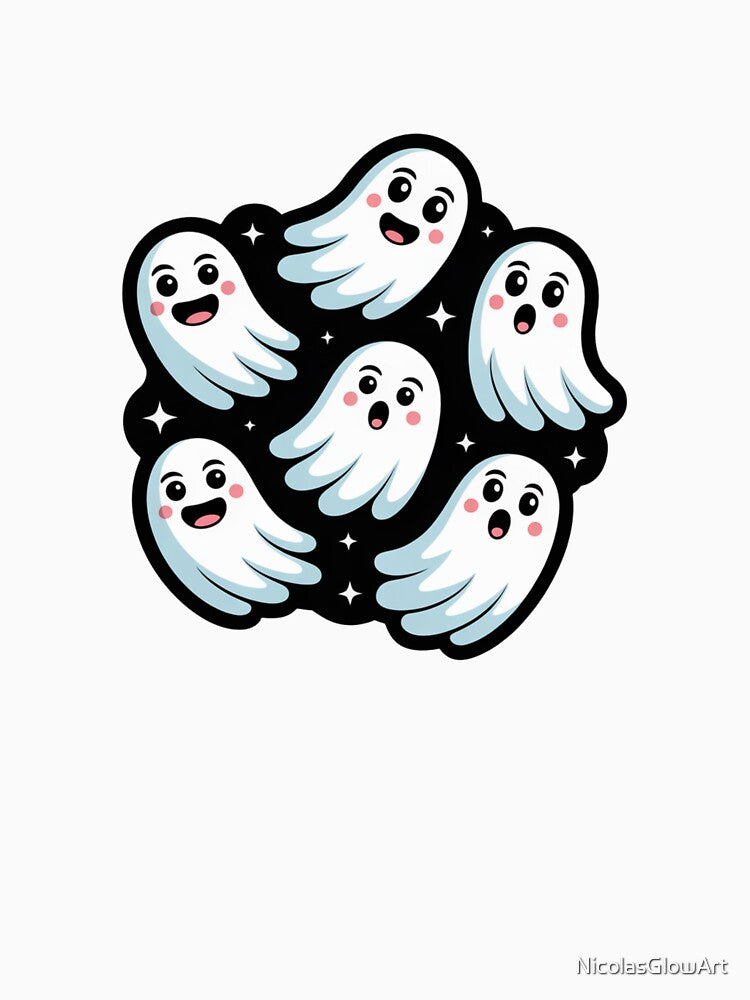 Happy Ghosts | Sticker by NicolasGlowArt