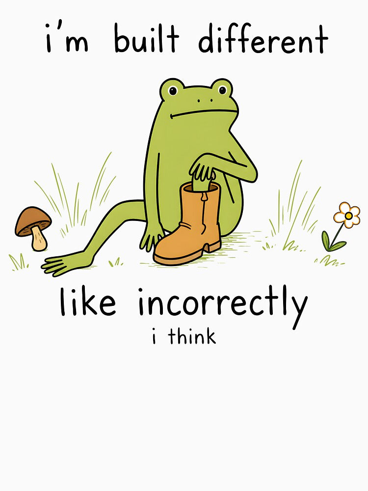 I’m Built Different Frog by hannartbaker